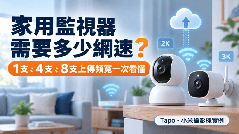 家用監視器需要多少網速，Tapo與小米攝影機上傳頻寬比較